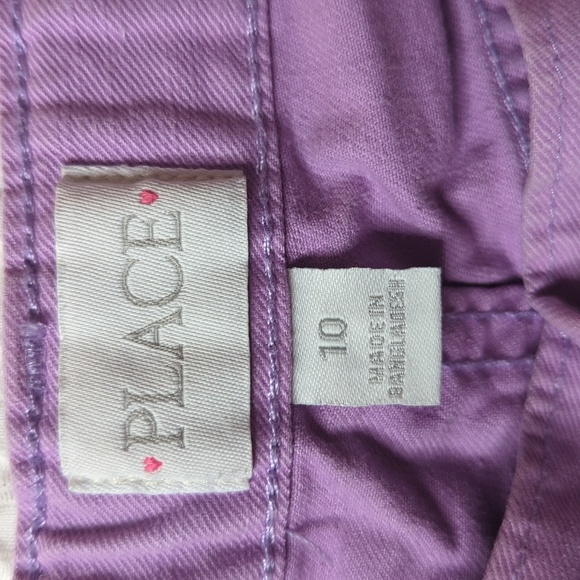 Place distressed purple cotton shorts size 10 - Picture 4 of 6